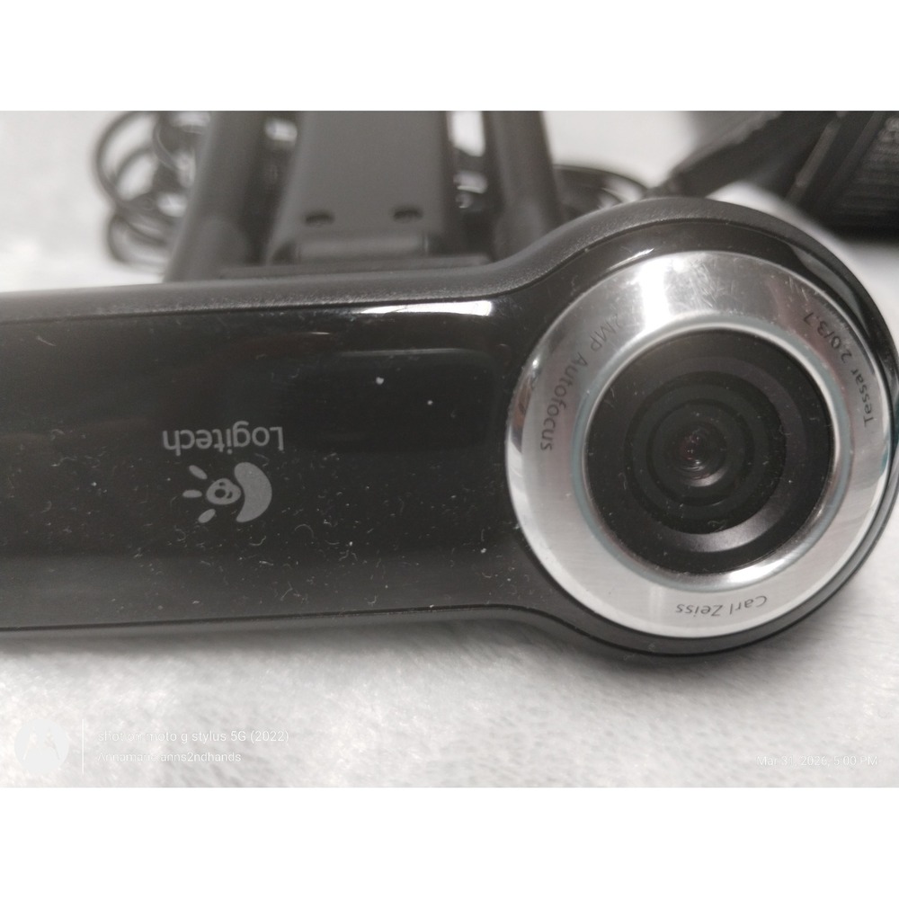 Logitech Webcam Pro 9000 Carl Zeiss Optics 2MP‎ Autofocus USB Camera Black